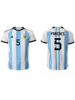 Argentina Leandro Paredes #5 Replika Hemmakläder VM 2022 Kortärmad
